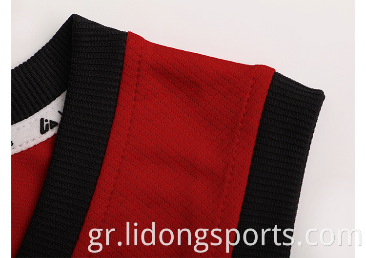 Προσαρμοσμένη κορυφαία ποιότητα κόκκινη και μαύρη ανδρική μπάσκετ μπάσκετ έθιμο δεξαμενή κορυφές